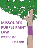 When the author first saw the purply swatch on tree trunks he thought his eyes were deceiving me. Who would take the time and energy to reach three to five feet up a tree just to paint a swath of purple on it? Not only that, but repeat the process on nearby trees, as well. Turns out, purple paint on trees is not just a tradition in Missouri. It’s also the law!
